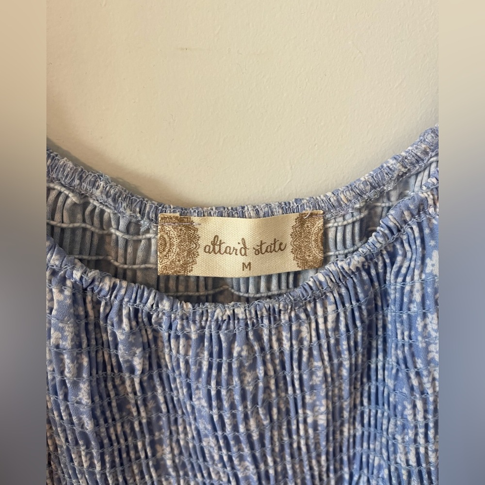 Altar’d State Blue Floral Flowy Sundress - Picture 2 of 3